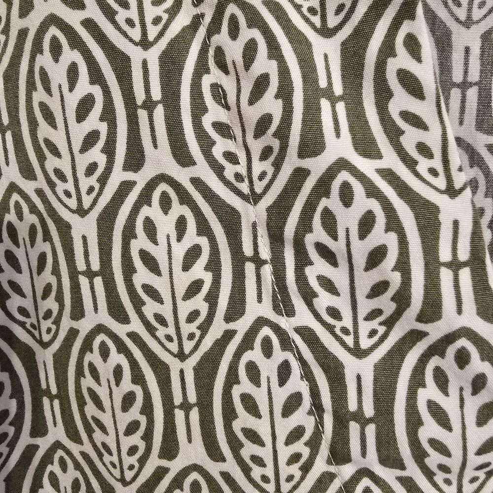 Lands' End Lightweight Leaf Print Blouse Boho Hippie Fall Natural Comfy 1X - Picture 5 of 7